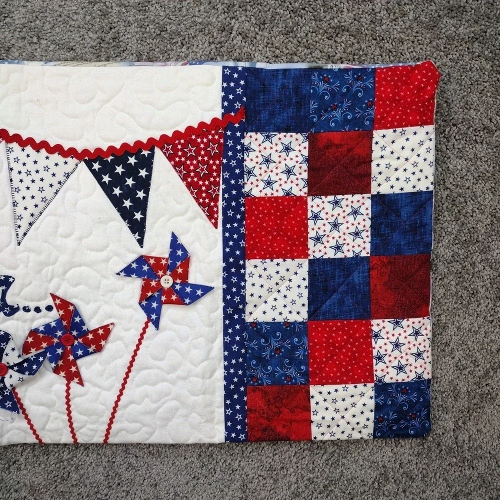 Granny Core Pillow Cover 37x16 in Vintage Home Decorative Patriotic Lumbar Case